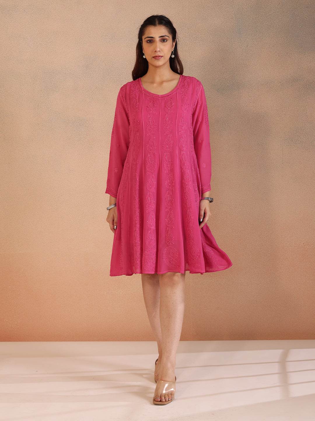 ZYRA GEORGETTE DRESS - KRI CHIKANKARI