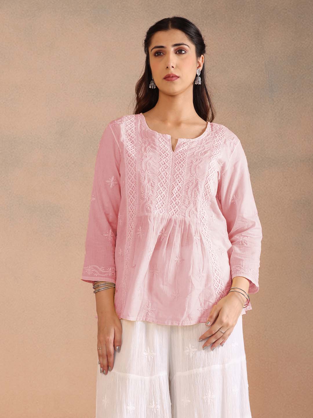 SAHRA MULMUL BLUSH PINK TOP