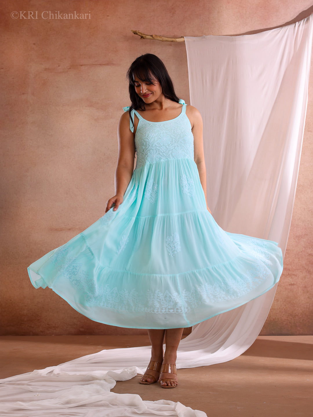 KIARA GREEN GEORGETTE DRESS