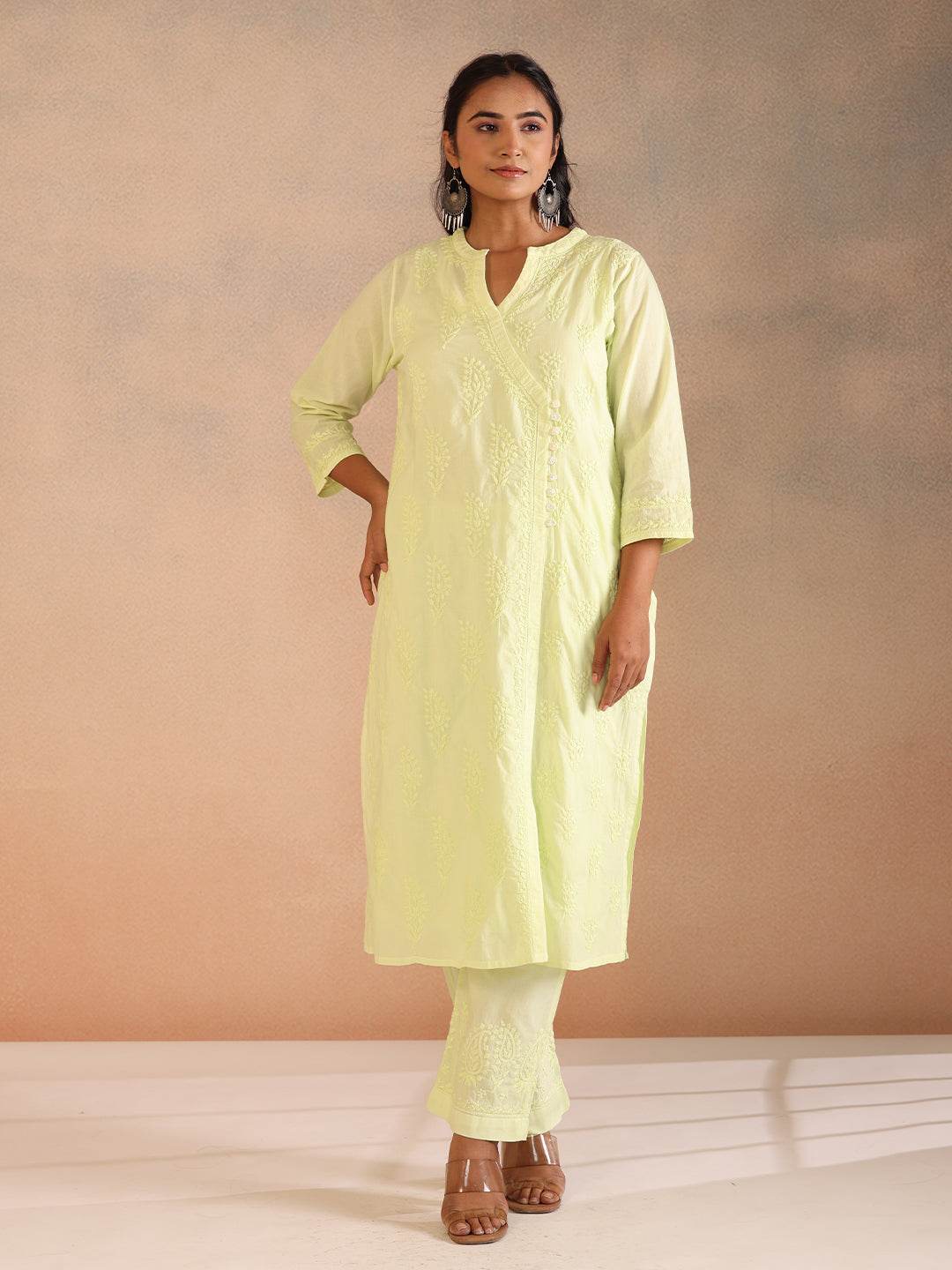 MEHEK COTTON CO-ORD SET - KRI CHIKANKARI