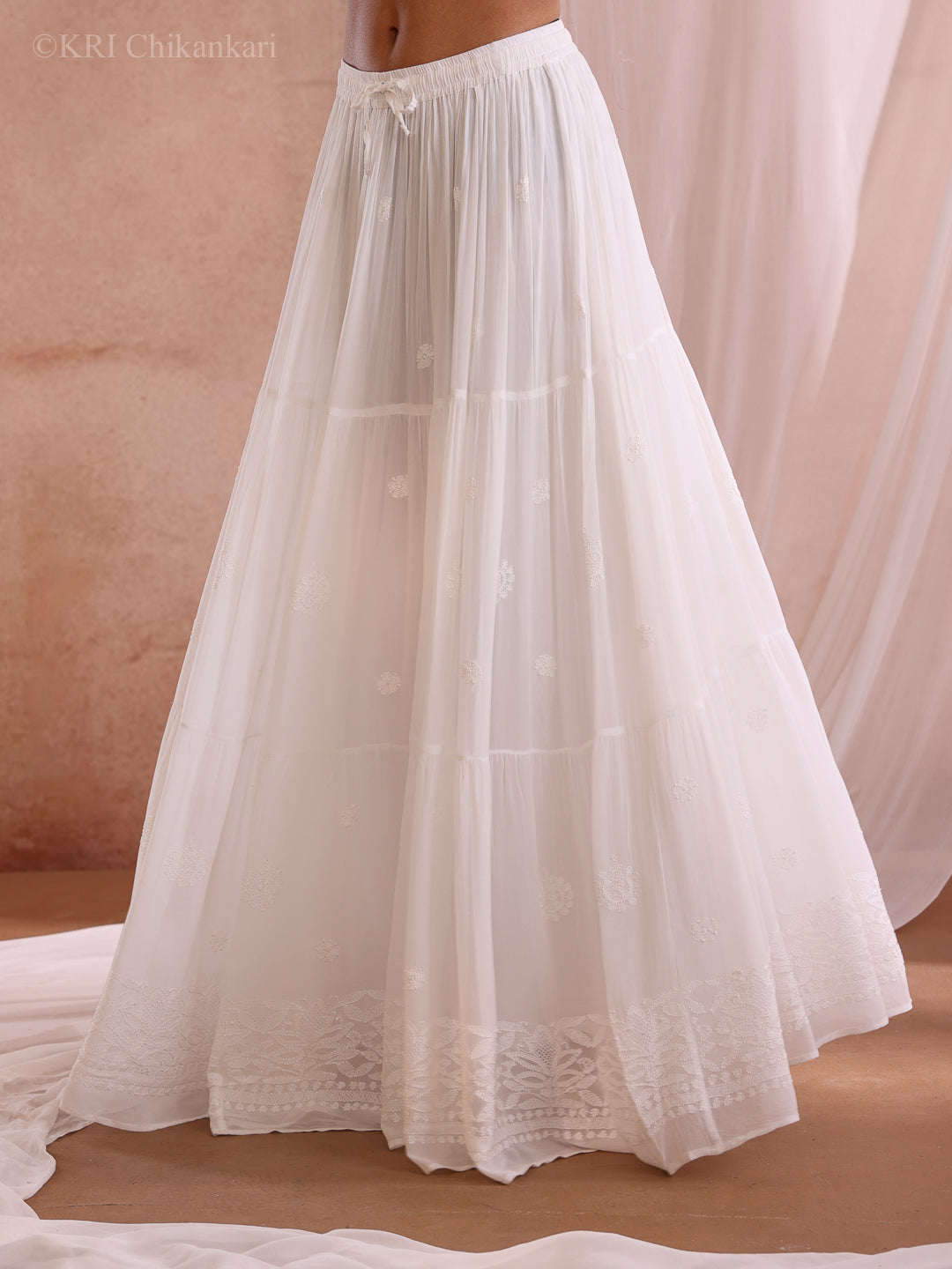 TANVI GEORGETTE TIERED MAXI SKIRT