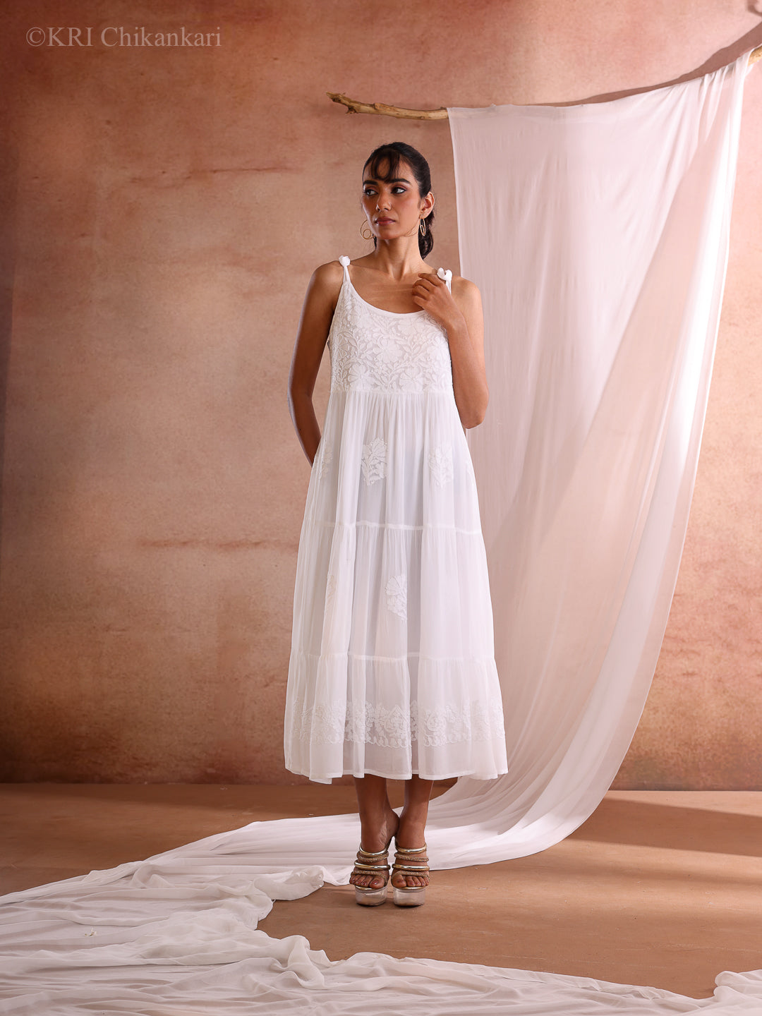 KIARA WHITE GEORGETTE DRESS