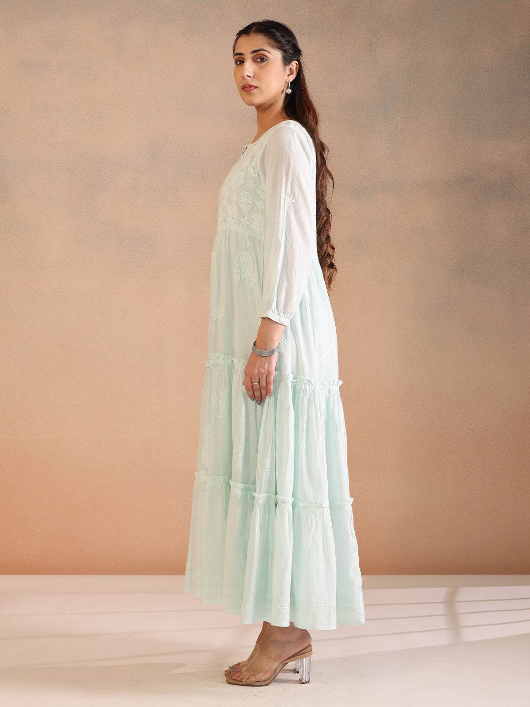 REVA MULMUL DRESS - KRI CHIKANKARI