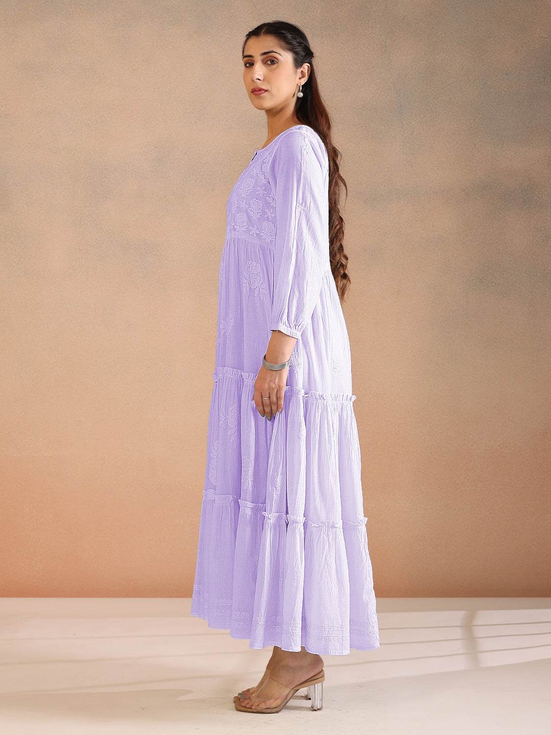 REVA MULMUL DRESS - KRI CHIKANKARI