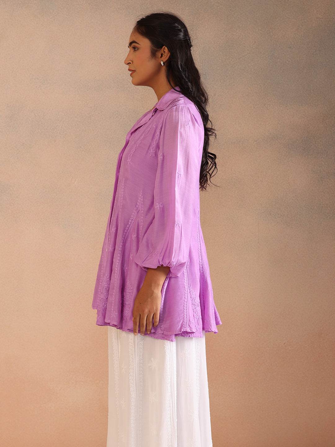 FARAA MUSLIN TOP - KRI CHIKANKARI