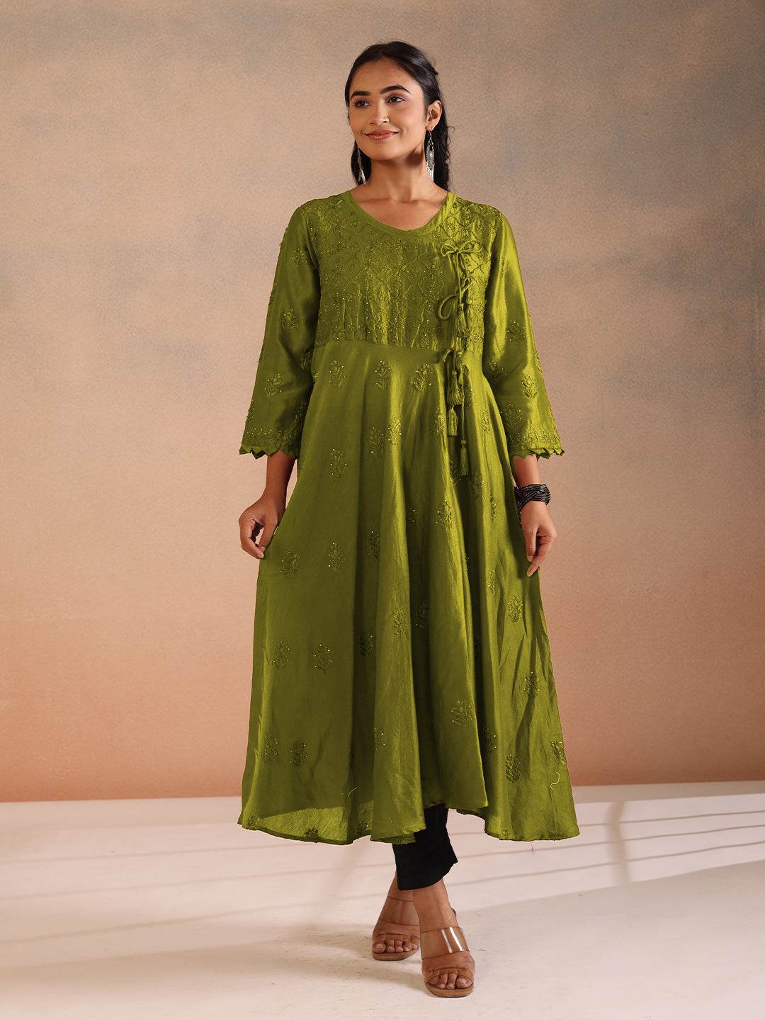 NOORZA CHANDERI ANARKALI - KRI CHIKANKARI