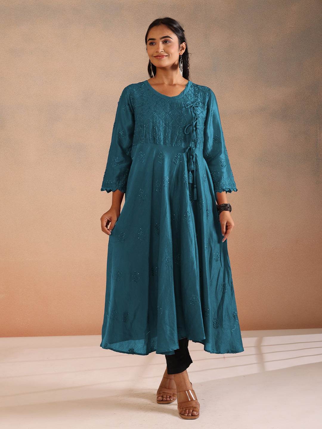 NOORZA CHANDERI ANARKALI - KRI CHIKANKARI