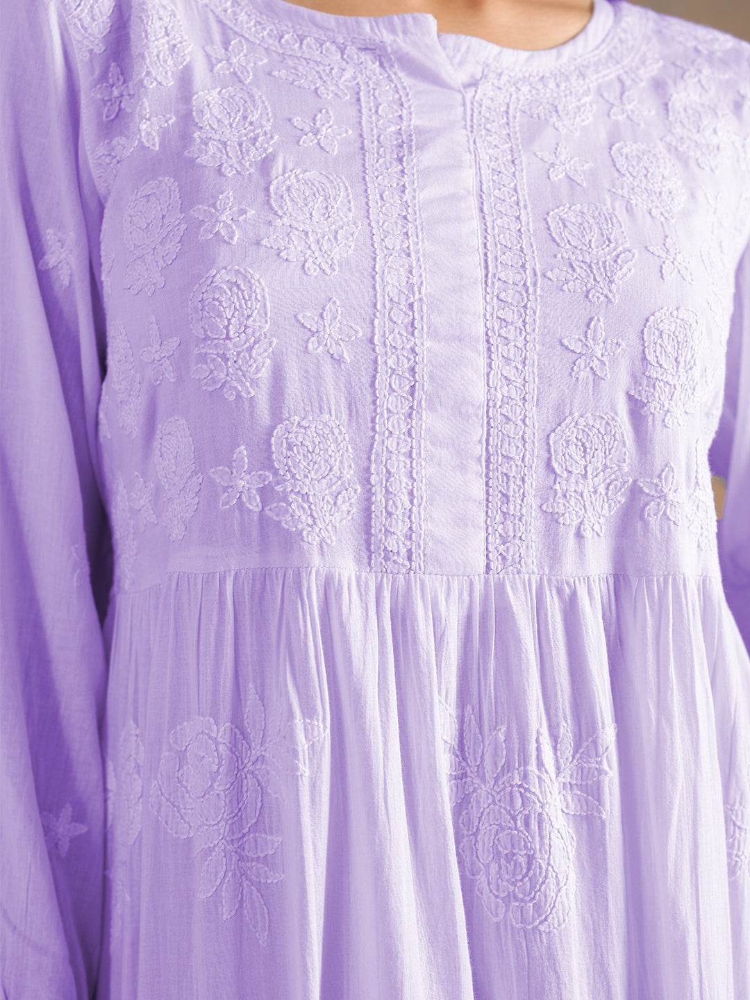 REVA MULMUL DRESS - KRI CHIKANKARI