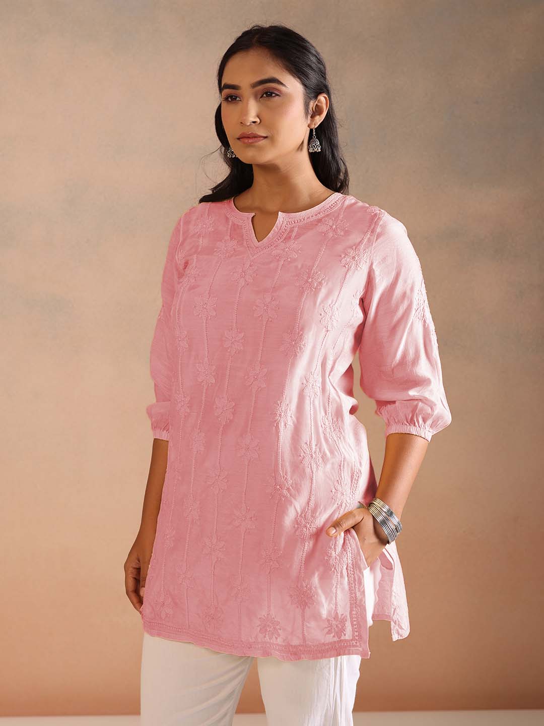 KIRAN PINK MUSLIN TOP