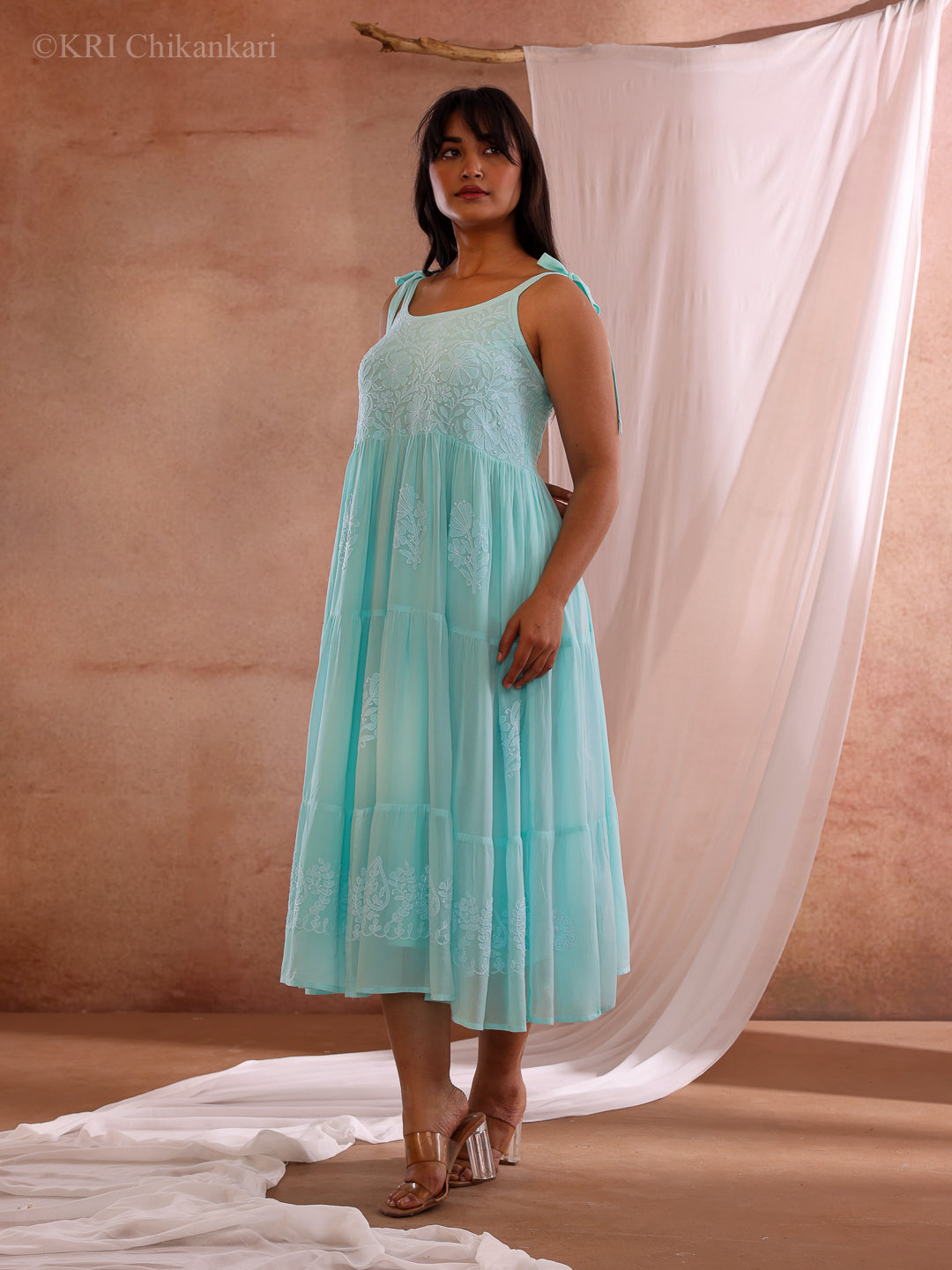 KIARA GREEN GEORGETTE DRESS