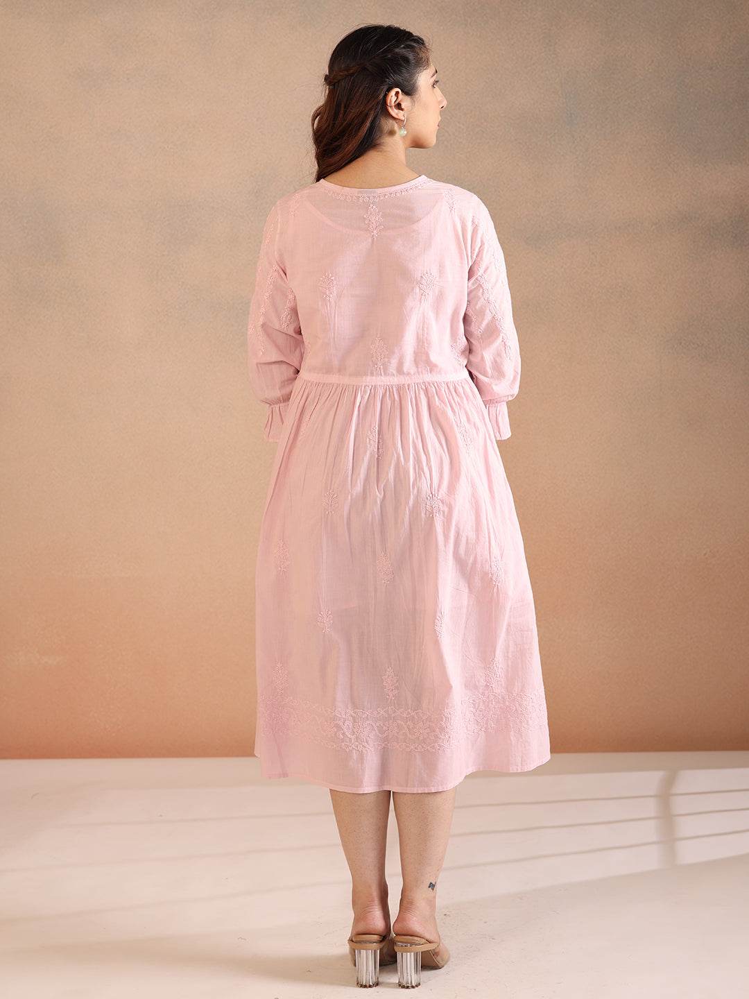 SIFAR COTTON DRESS - KRI CHIKANKARI