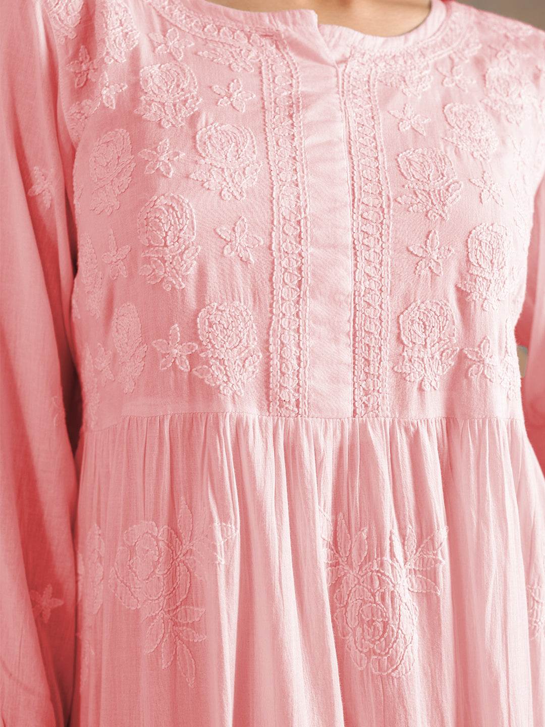 REVA MULMUL DRESS - KRI CHIKANKARI