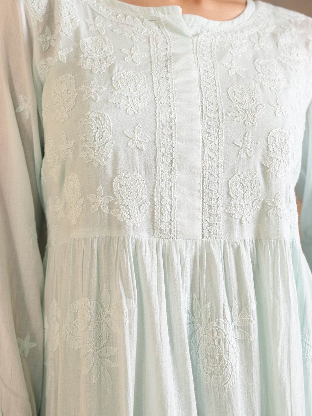 REVA MULMUL DRESS - KRI CHIKANKARI