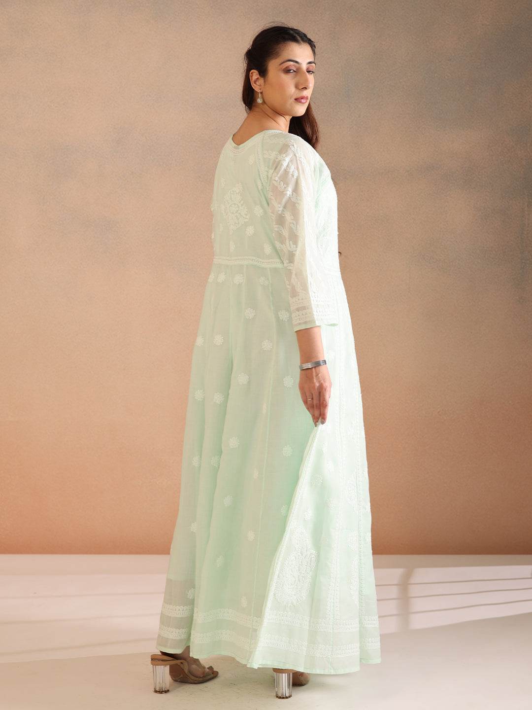 ANOKHI COTTON ANARKALI - KRI CHIKANKARI