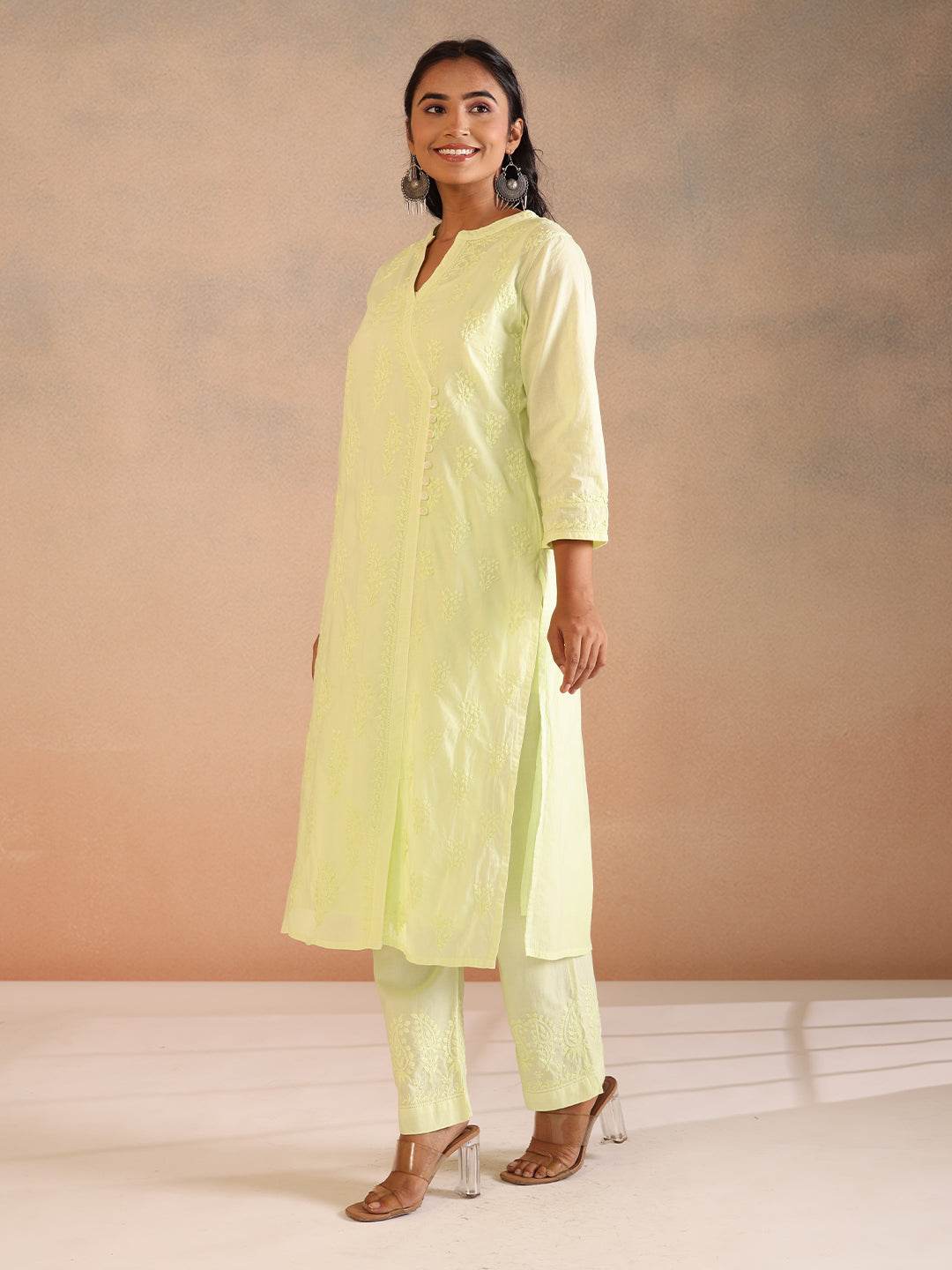 MEHEK COTTON CO-ORD SET - KRI CHIKANKARI