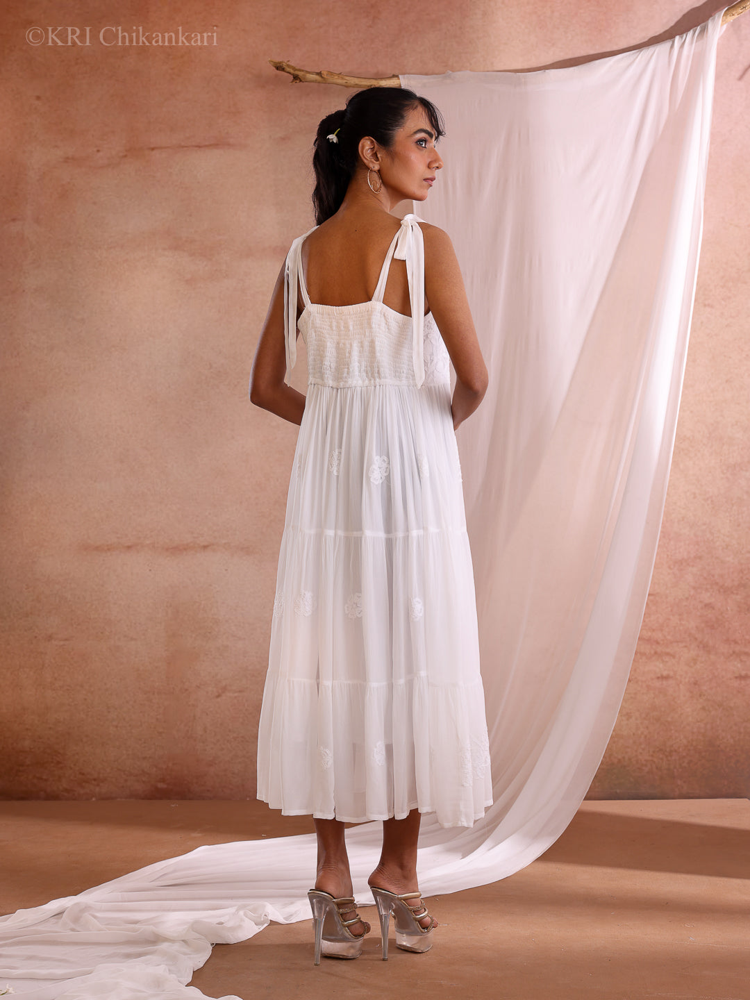 KIARA WHITE GEORGETTE DRESS