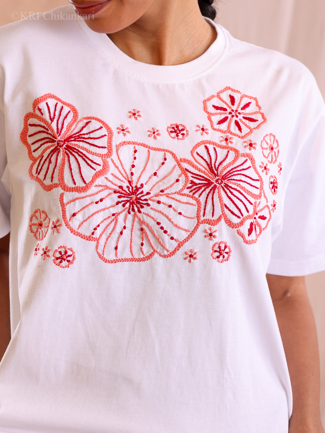 ARIVA WHITE COTTON T-SHIRT