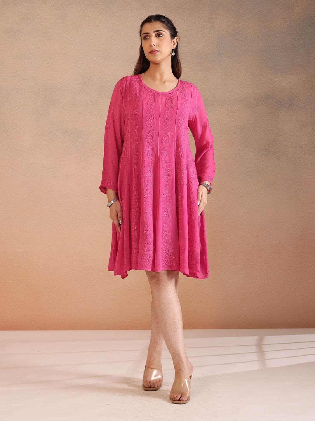 ZYRA GEORGETTE DRESS - KRI CHIKANKARI