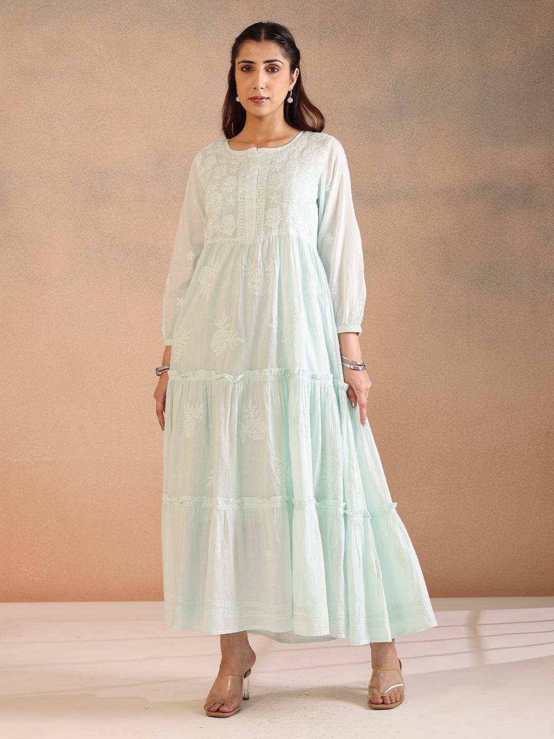 REVA MULMUL DRESS - KRI CHIKANKARI