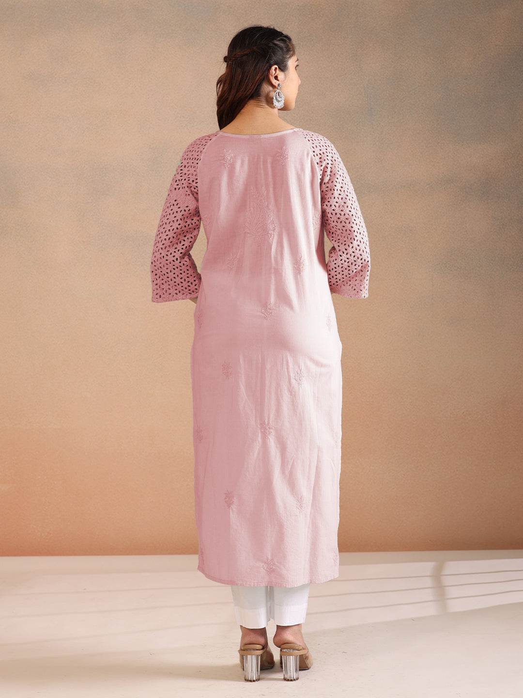 MINAAR COTTON KURTA - KRI CHIKANKARI