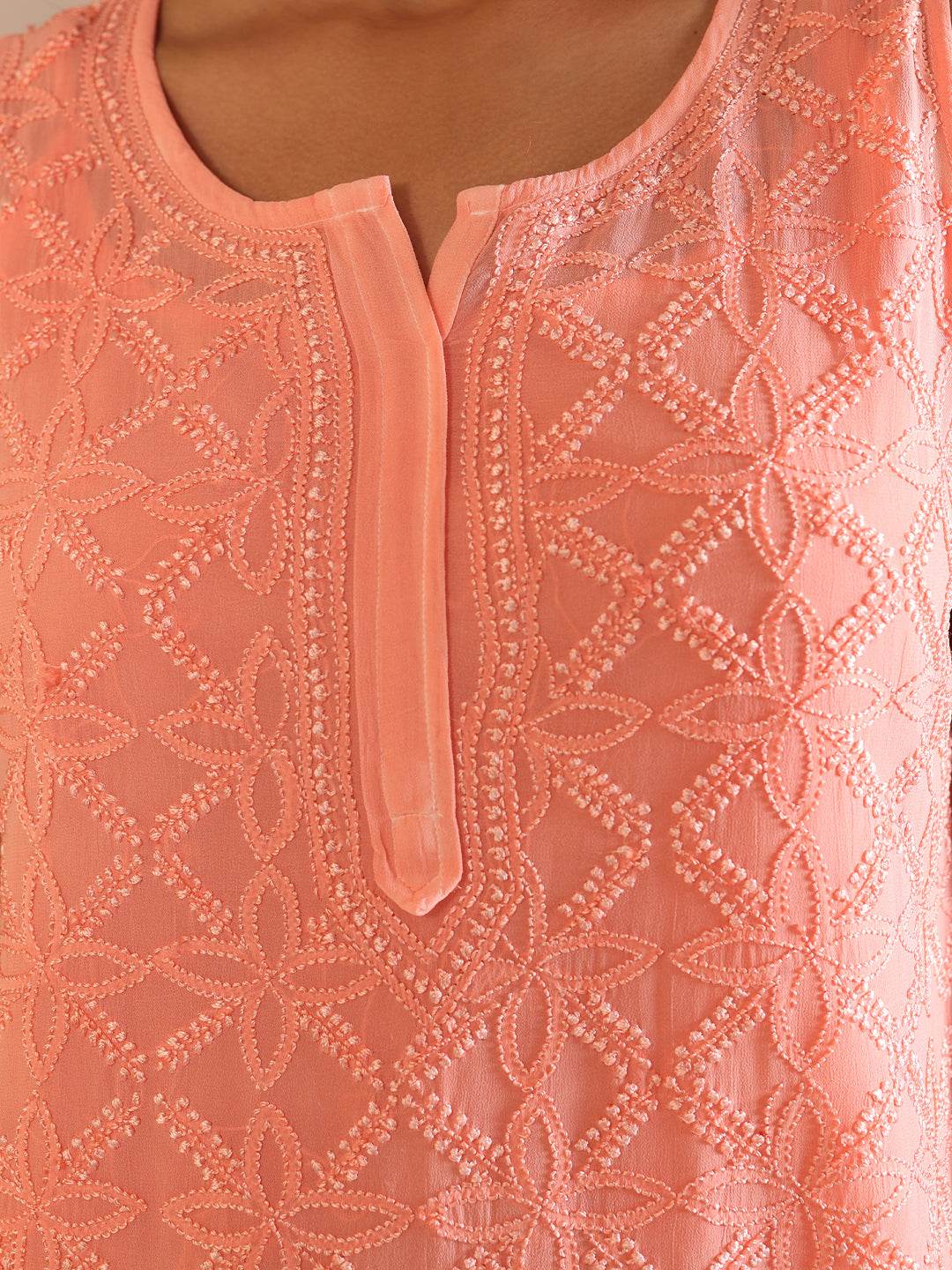 NUSHA GEORGETTE TOP - KRI CHIKANKARI