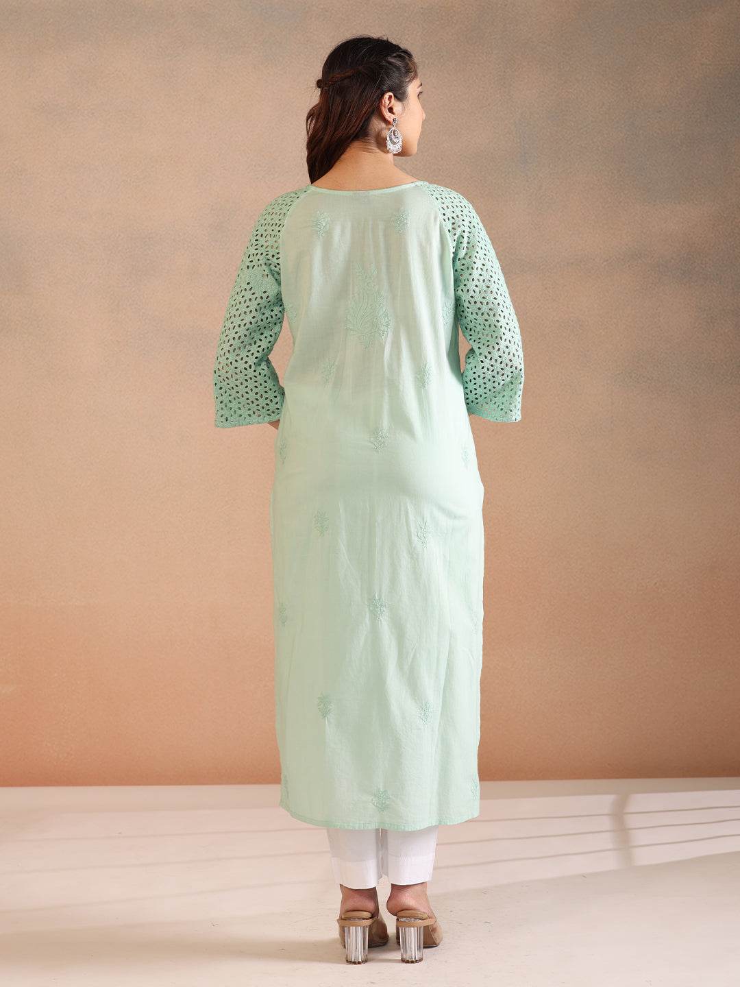MINAAR COTTON KURTA - KRI CHIKANKARI