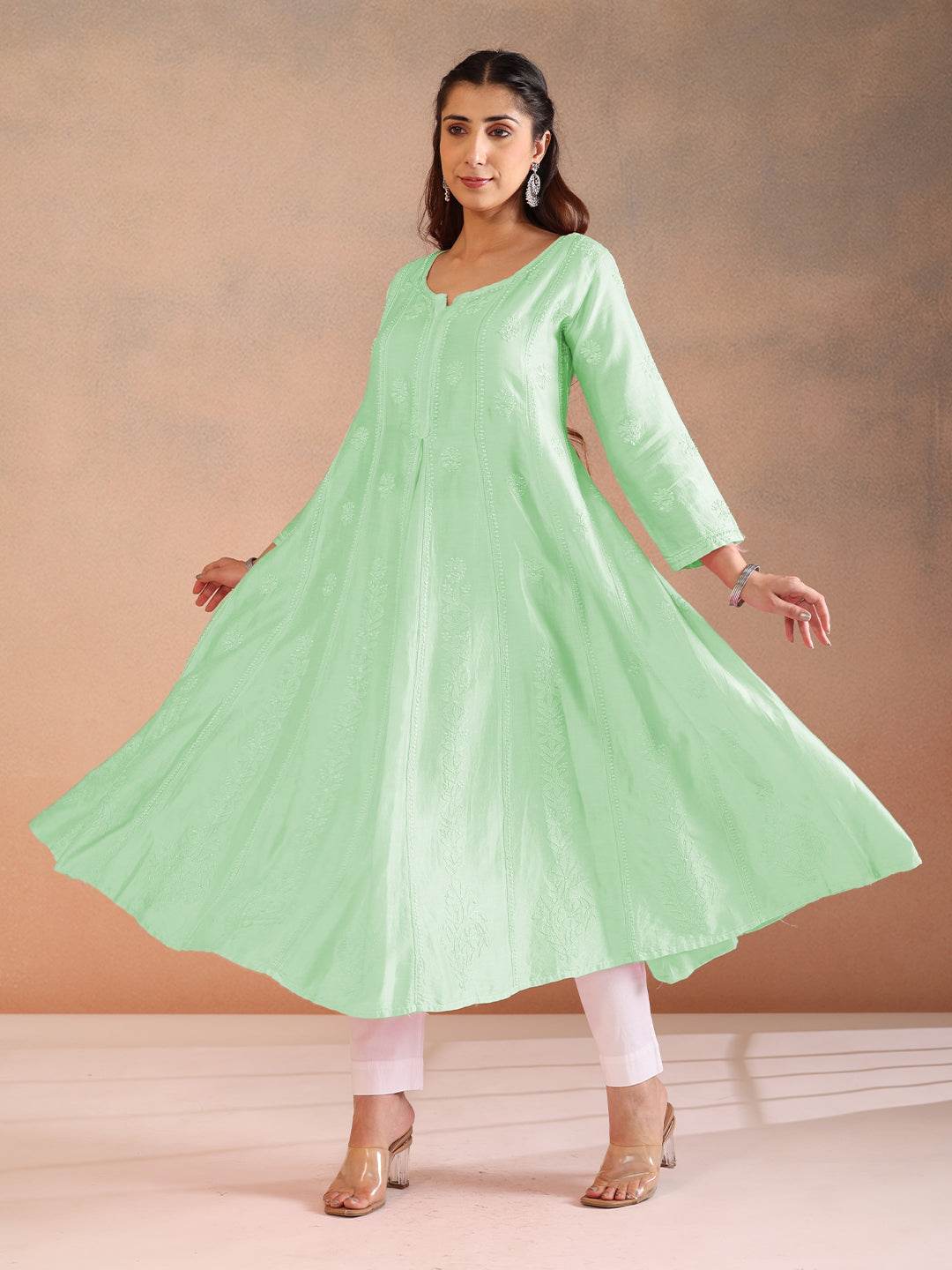 RUHANI CHANDERI ANARKALI - KRI CHIKANKARI