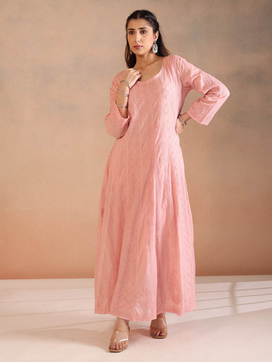 NIMARA MULMUL ANARKALI - KRI CHIKANKARI