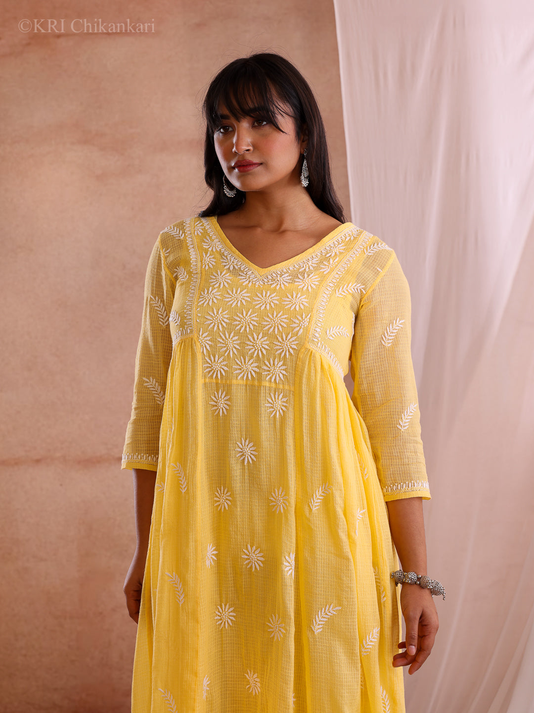 ADYA YELLOW KOTA DRESS