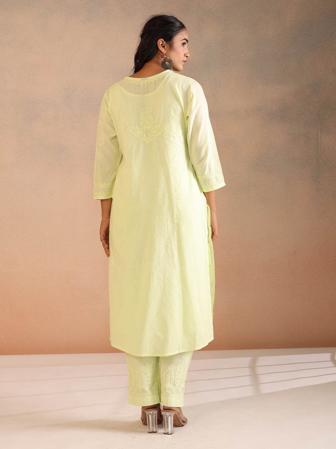 MEHEK COTTON CO-ORD SET - KRI CHIKANKARI