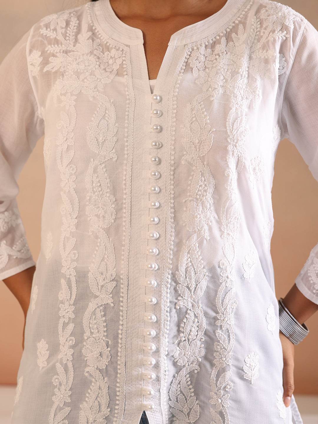 NOURA COTTON TOP - KRI CHIKANKARI