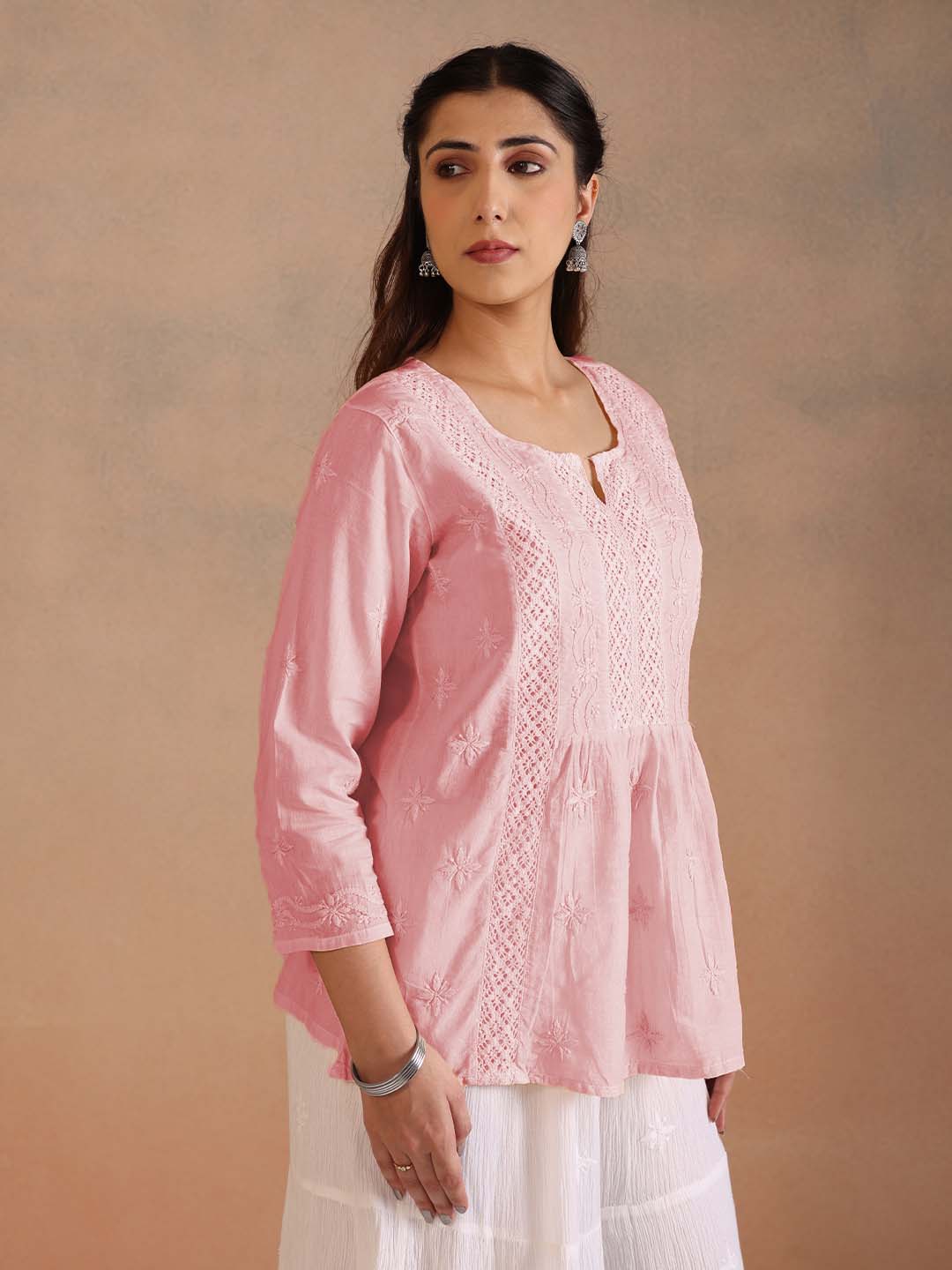 SAHRA MULMUL BLUSH PINK TOP
