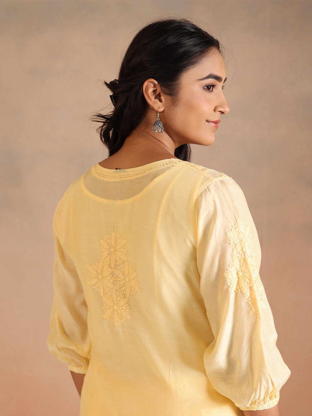 KIRAN YELLOW MUSLIN TOP