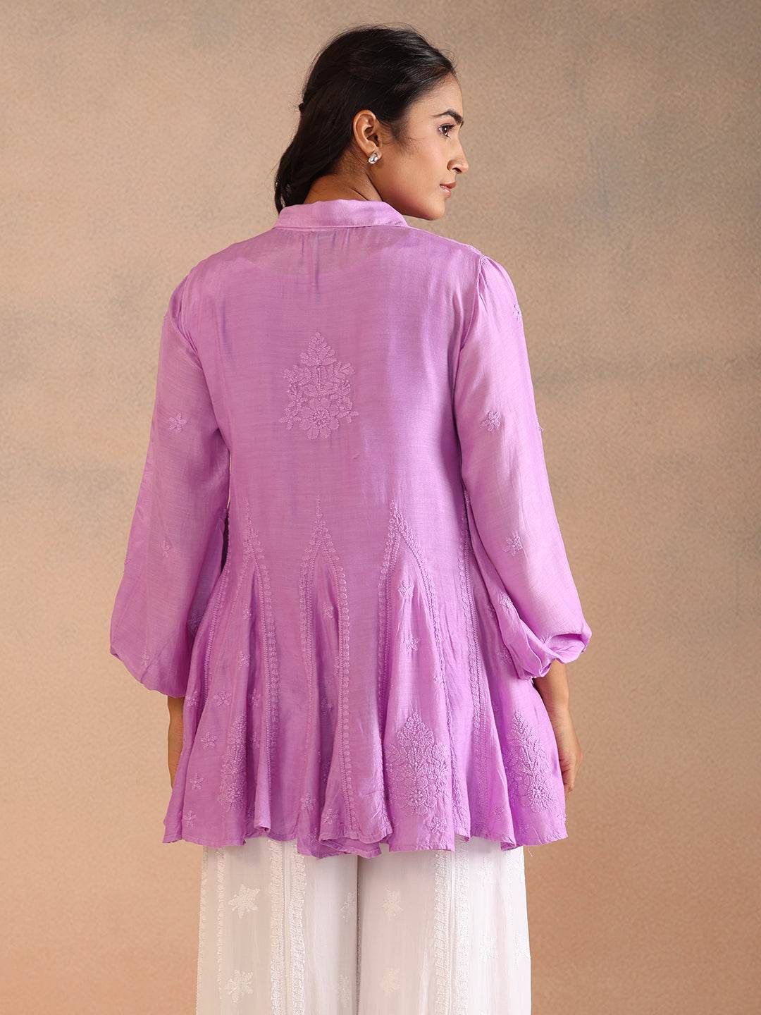 FARAA MUSLIN TOP - KRI CHIKANKARI