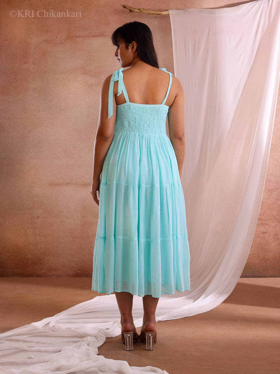 KIARA GREEN GEORGETTE DRESS