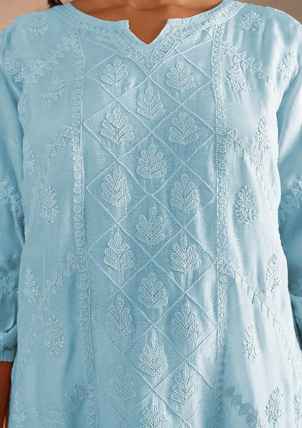 ABIRA MUSLIN TOP - KRI CHIKANKARI