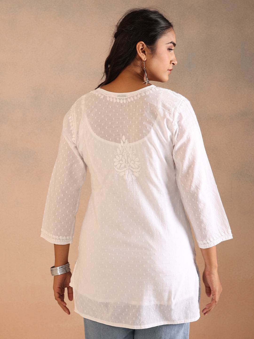 BAIZA COTTON TOP - KRI CHIKANKARI