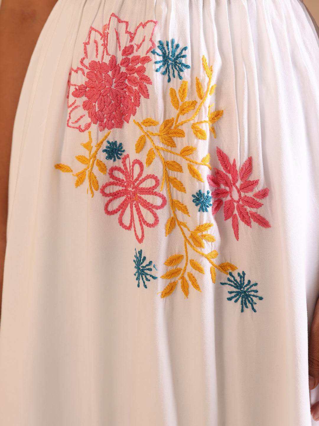SUFRA RAYON DRESS - KRI CHIKANKARI