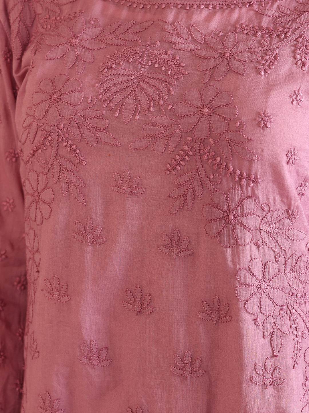YASRA MULMUL DRESS - KRI CHIKANKARI