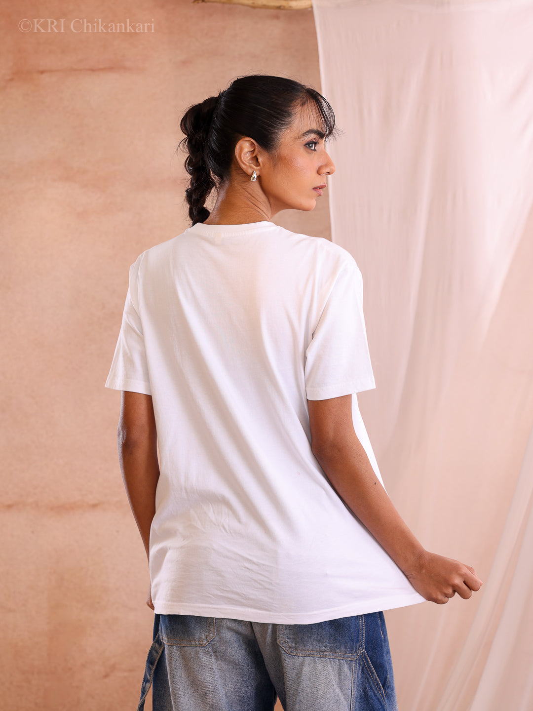 ARIVA WHITE COTTON T-SHIRT
