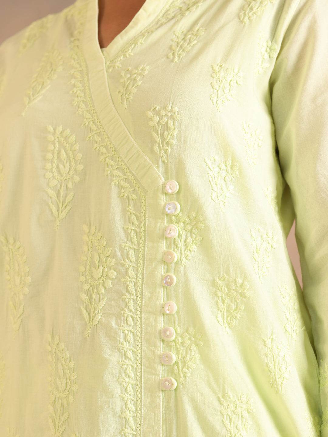 MEHEK COTTON CO-ORD SET - KRI CHIKANKARI