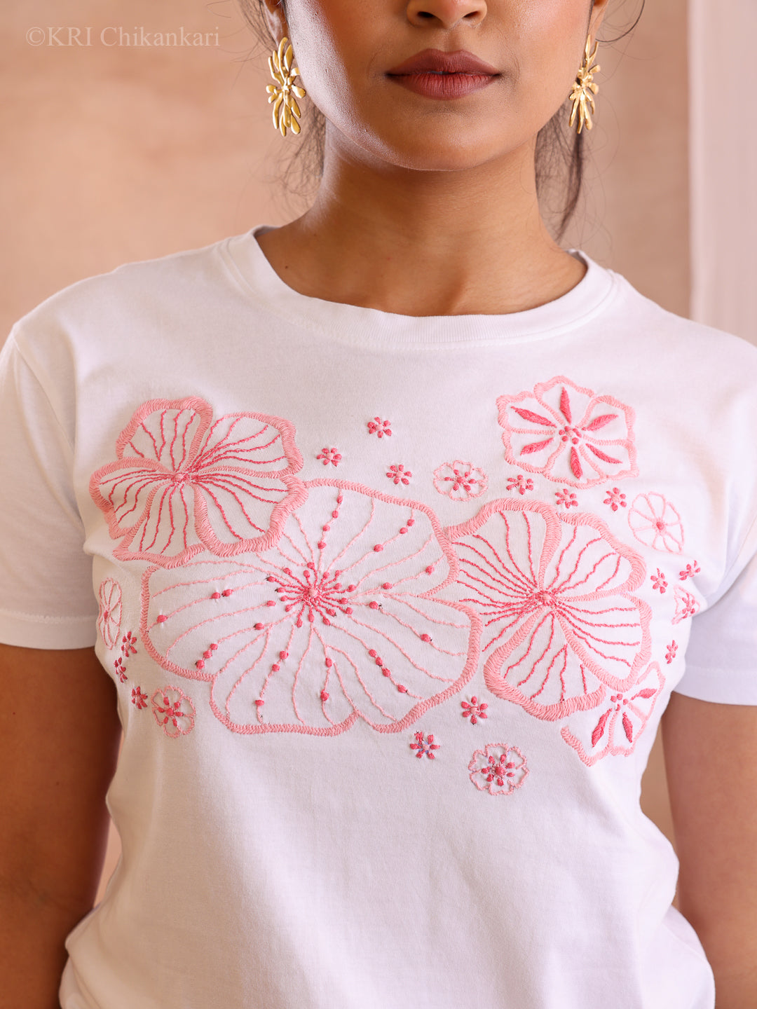 ARIVA WHITE COTTON T-SHIRT