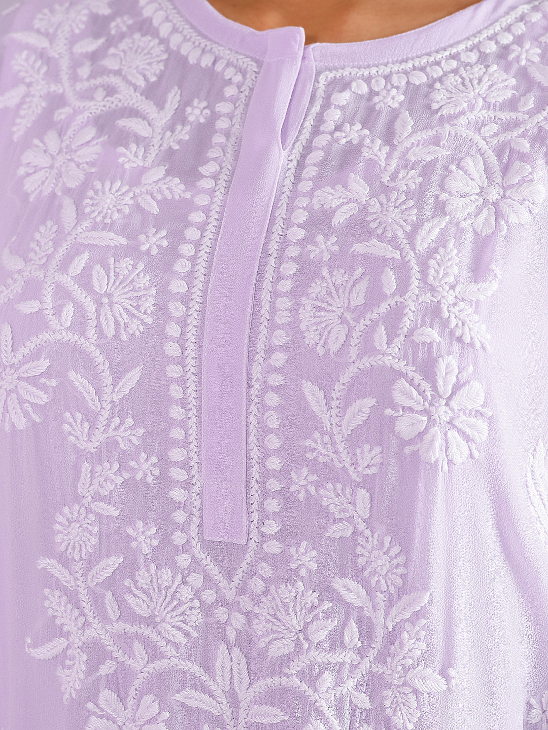 NILOFER GEORGETTE PURPLE KURTA