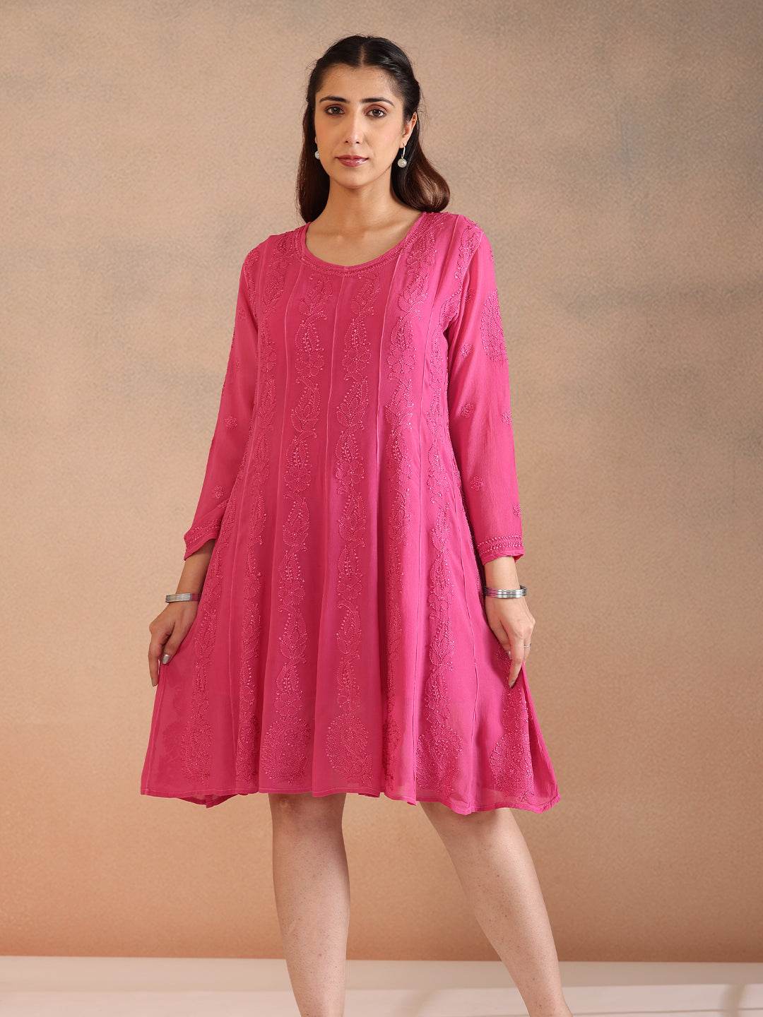 ZYRA GEORGETTE DRESS - KRI CHIKANKARI