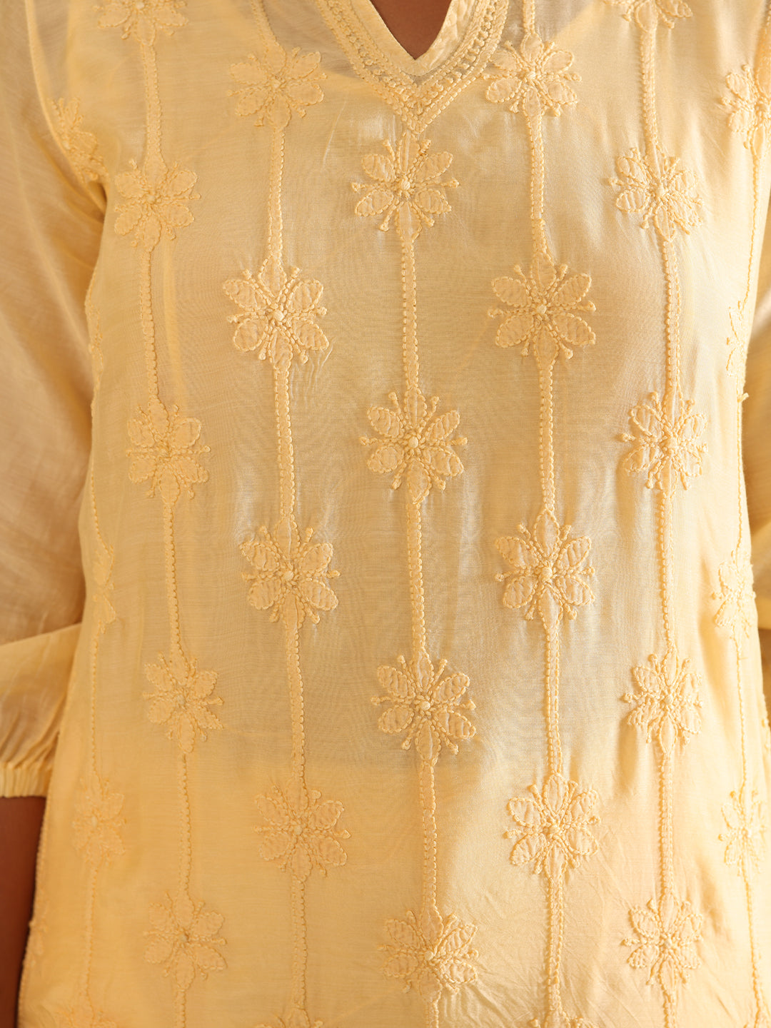 KIRAN YELLOW MUSLIN TOP