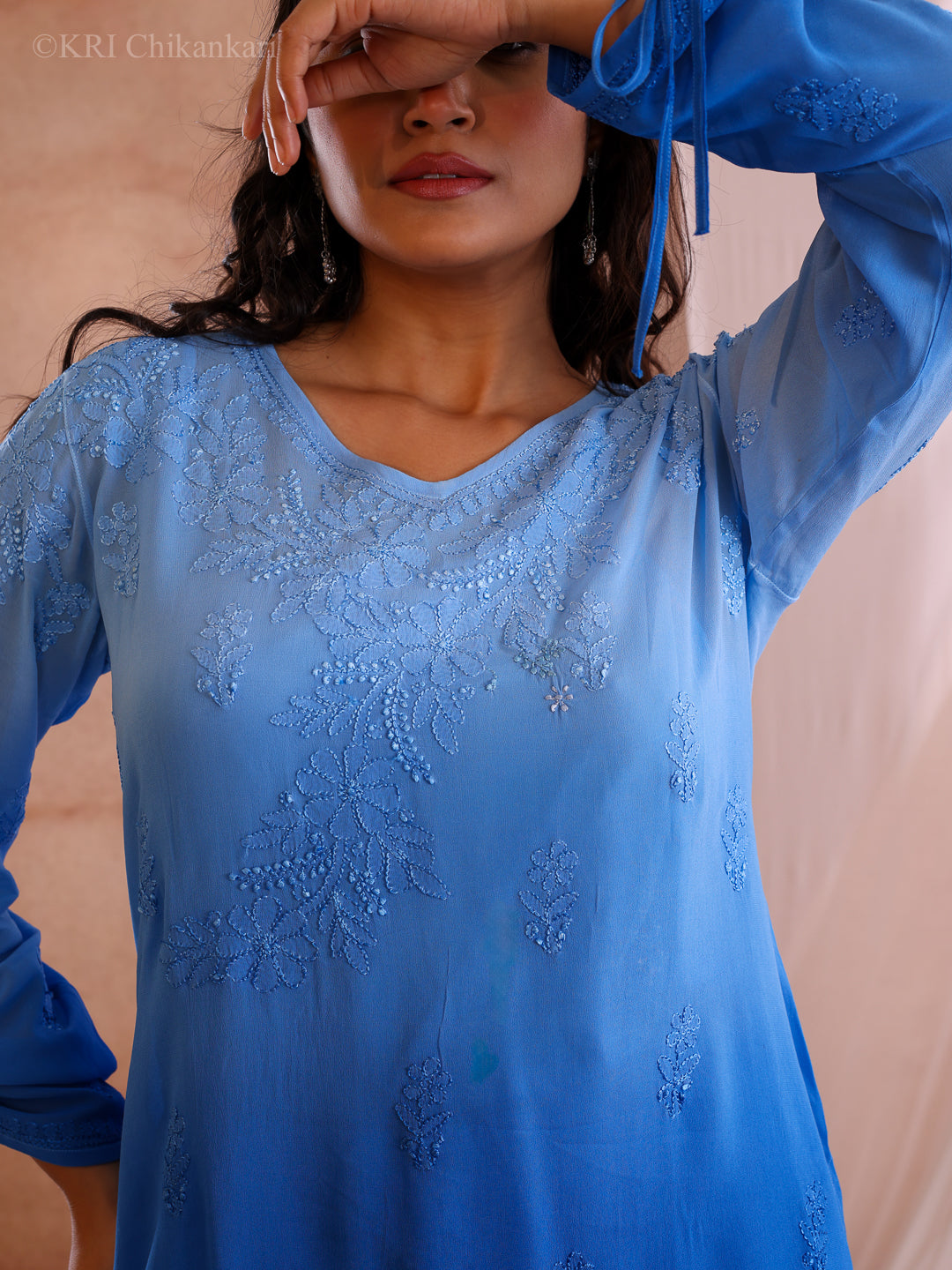 SHAYA BLUE GEORGETTE CO-ORD SET