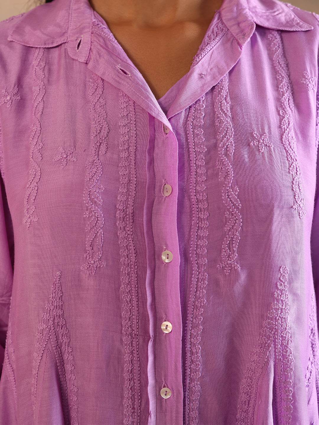 FARAA MUSLIN TOP - KRI CHIKANKARI