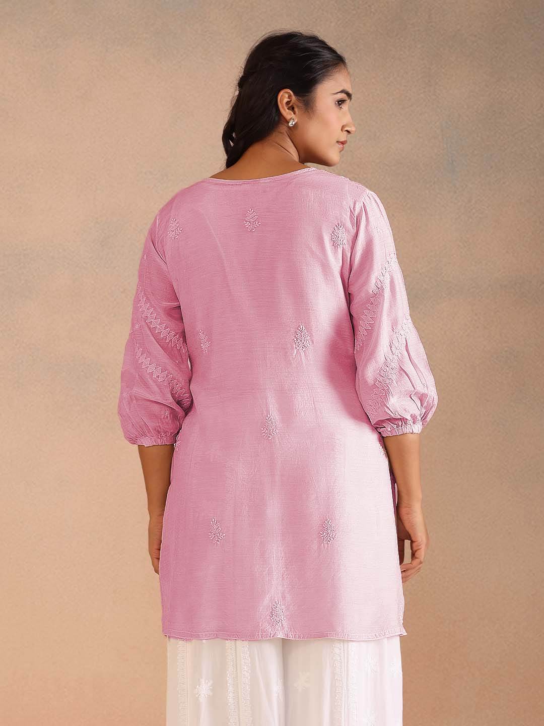 ABIRA MUSLIN TOP - KRI CHIKANKARI