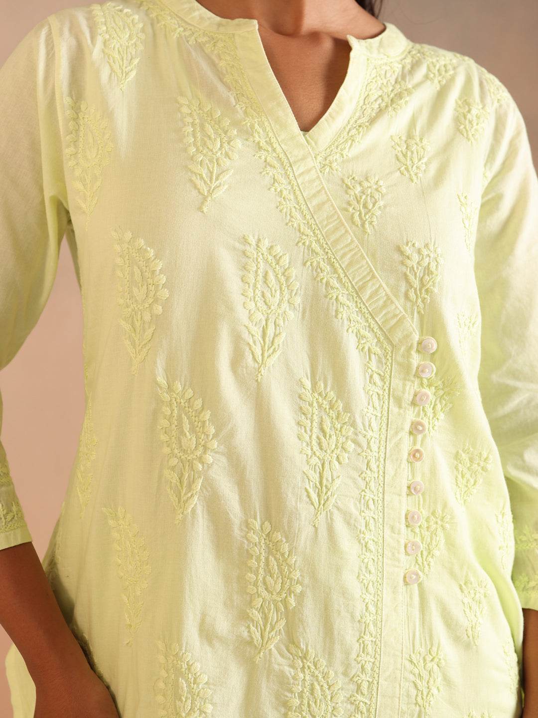 MEHEK COTTON CO-ORD SET - KRI CHIKANKARI