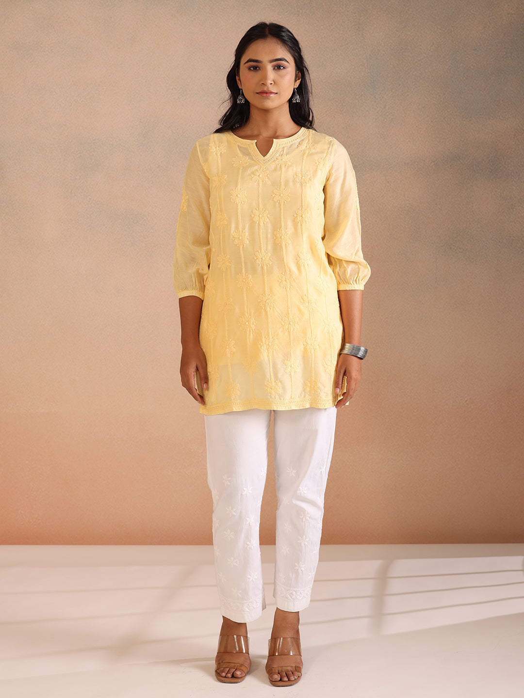 KIRAN YELLOW MUSLIN TOP